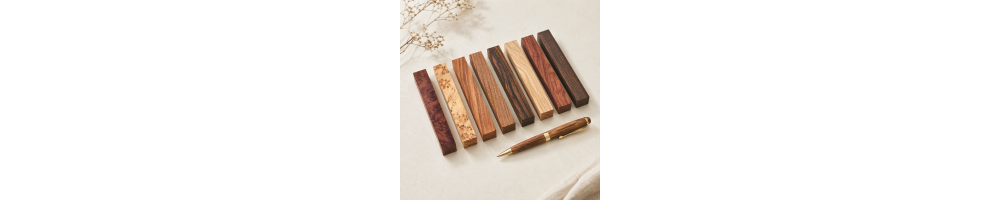 Carrelets bois pour stylo - Essences de Lorraine