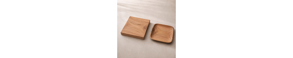 Ébauches bois pour bol et assiette - Tournage